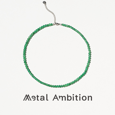 玛瑙纯银串珠女高级感项链