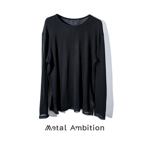 MetalAmbition黑白长袖T恤显瘦