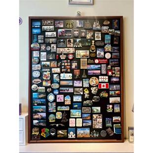 磁吸板小黑板冰箱贴展示板吧唧磁铁收纳板置物架挂式照片墙展示框