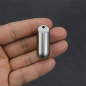 不锈钢迷你防水仓小药盒随身便携式 防潮收纳瓶急救小药瓶密封仓