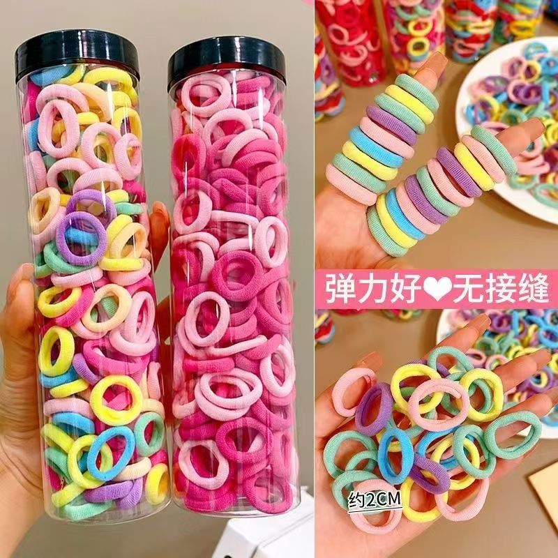 彩色高弹力发圈加粗不伤发头绳儿童女童小女孩发绳皮筋发饰头饰女