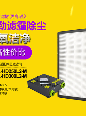 适配朗思威交换双向流新风机HEVA-HD250L2-M/HEVA-HD300L2-M滤芯
