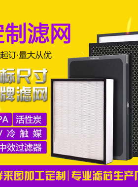 hepa定制空气净化器滤芯通用型活性炭过滤网中高效工业新风系统