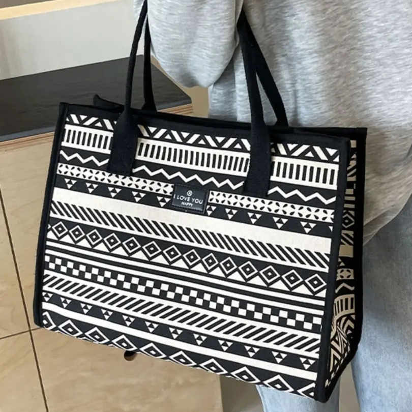 托特包大容量通勤帆布手提购物袋