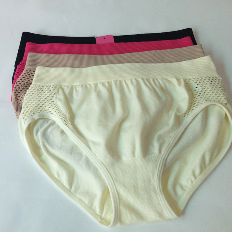 无缝镂空网眼透气健身运动内裤