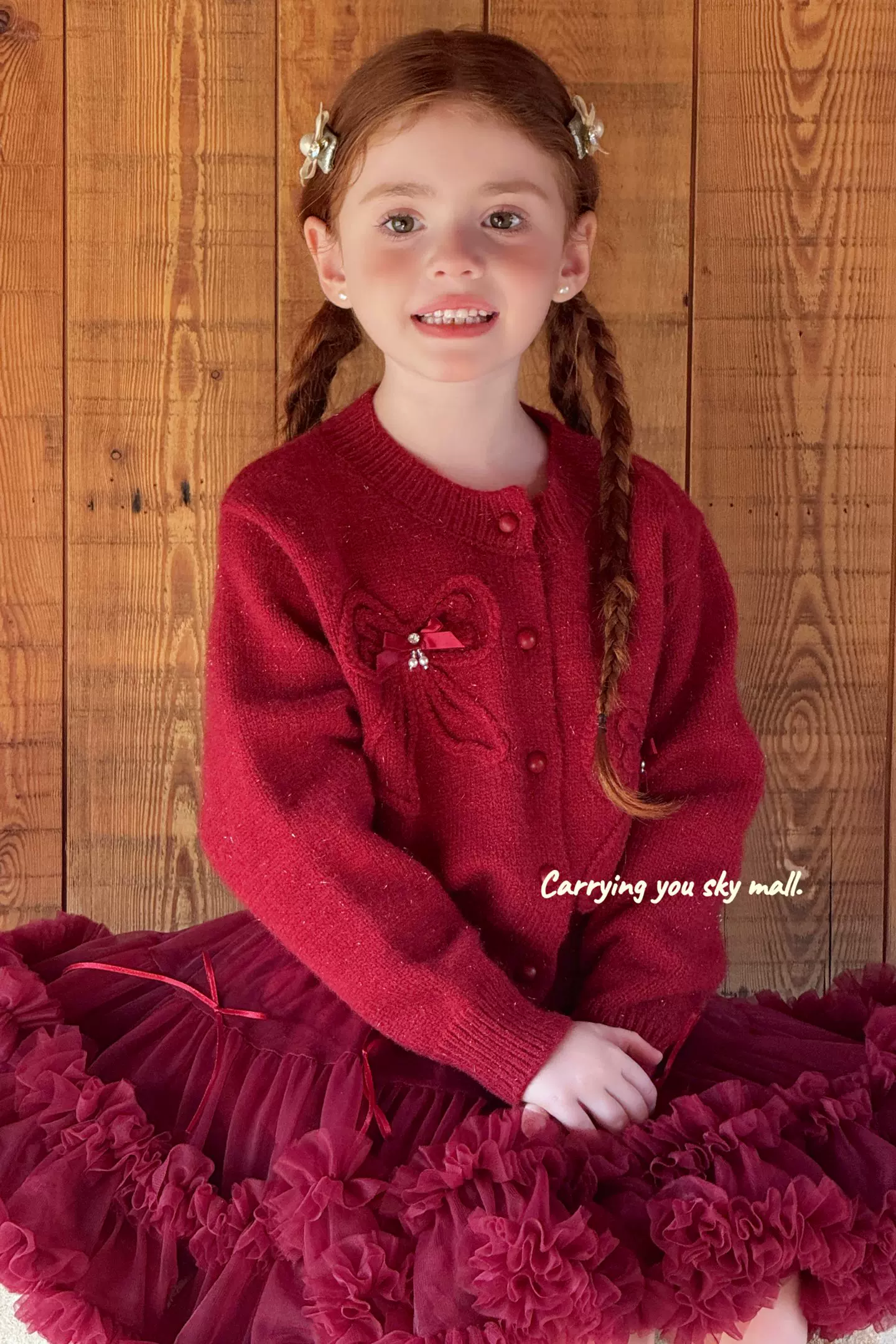 2025年新款女童冬款儿童洋气女孩休闲蝴蝶结百搭针织毛衣开衫上衣,童装/婴儿装/亲子装,毛衣/针织衫,淘宝优惠券,粉丝福利购,淘宝优惠卷