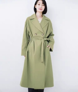 经典 OL风女款 双排扣加厚风衣 日本原单女中长款 2025新款