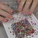 美甲钻混装 2024新款 网红爆闪小号彩色糖果平底异形钻美甲饰品钻饰