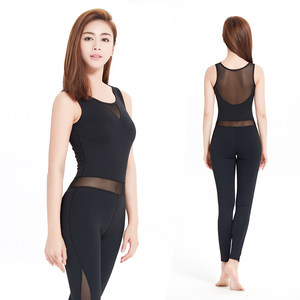 菩媞专业空中瑜伽连体衣芭蕾舞蹈体操紧身衣运动健身网纱性感套装