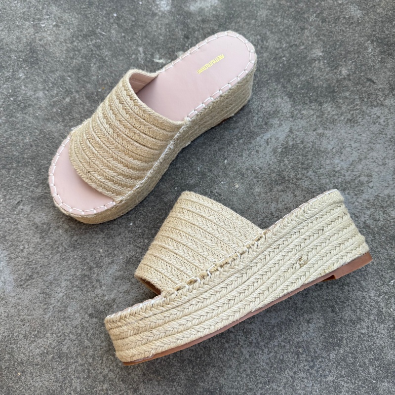 厚底一字拖松糕拖鞋坡跟凉拖女夏