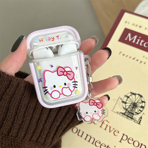 凯蒂猫KT蓝牙耳机2025新款可爱卡通双耳安卓华为适用苹果小米vivo