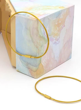 本命年金钢丝编织手绳小孔径转运珠多股手绳可穿3d硬金黄金绳细款