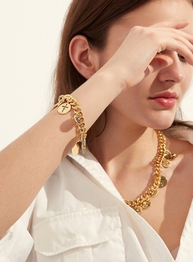 美国后现代复古摩登钱币 项链 手链 欧美ins风硬币系列 限量版