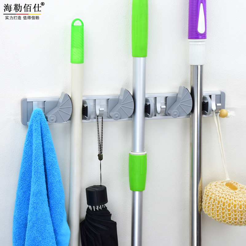 多功能太空铝收纳阳台拖把架