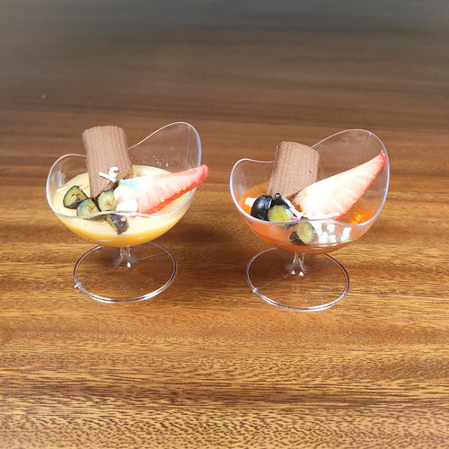 透明慕斯杯焦糖布丁蛋糕香槟塑杯