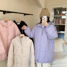 2025新款羽绒服女中长款韩版小个子加厚面包服冬装外套棉服