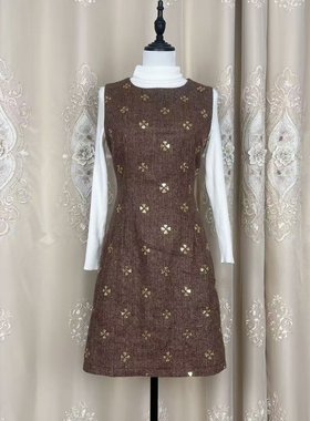 Barb Chill11/20 10:00 新品上新鎏金比利弗小香吊带连衣裙