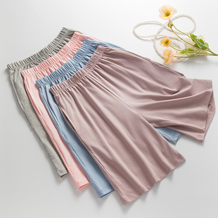 纯棉薄款 五分裤 短裤 子居家裤 衩宽松夏天全棉 睡裤 家居大裤 女士夏季