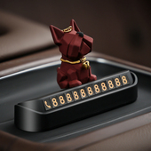 几何斗牛汽车临时停车电话号码 饰摆件 牌挪车牌车载好物车内创意装