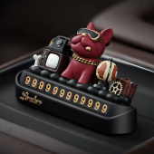 神豪法斗汽车临时停车电话号码 牌车内摆件创意车载挪车牌实用好物