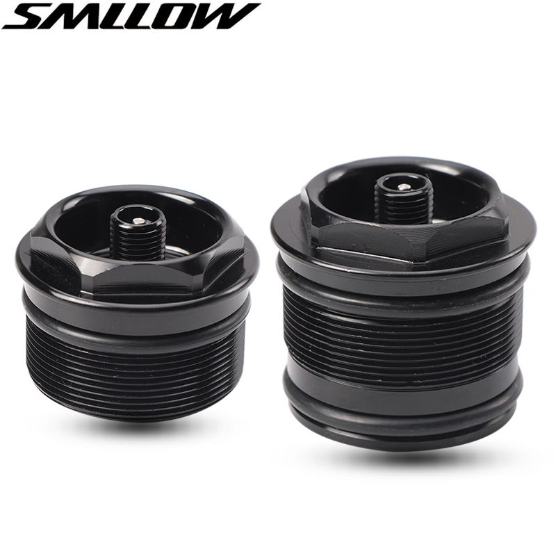 自行车前叉修补件前叉气嘴螺母肩盖基底螺纹座铝合金气叉密封配件