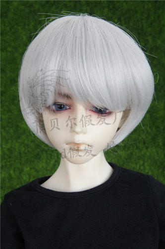 sd假发高温丝白色bjd娃娃