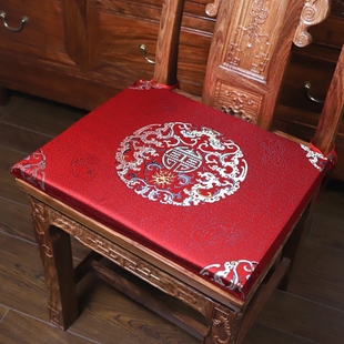 红木椅子坐垫中式茶椅垫沙发垫子家用实木凳子餐椅垫古典四季防滑