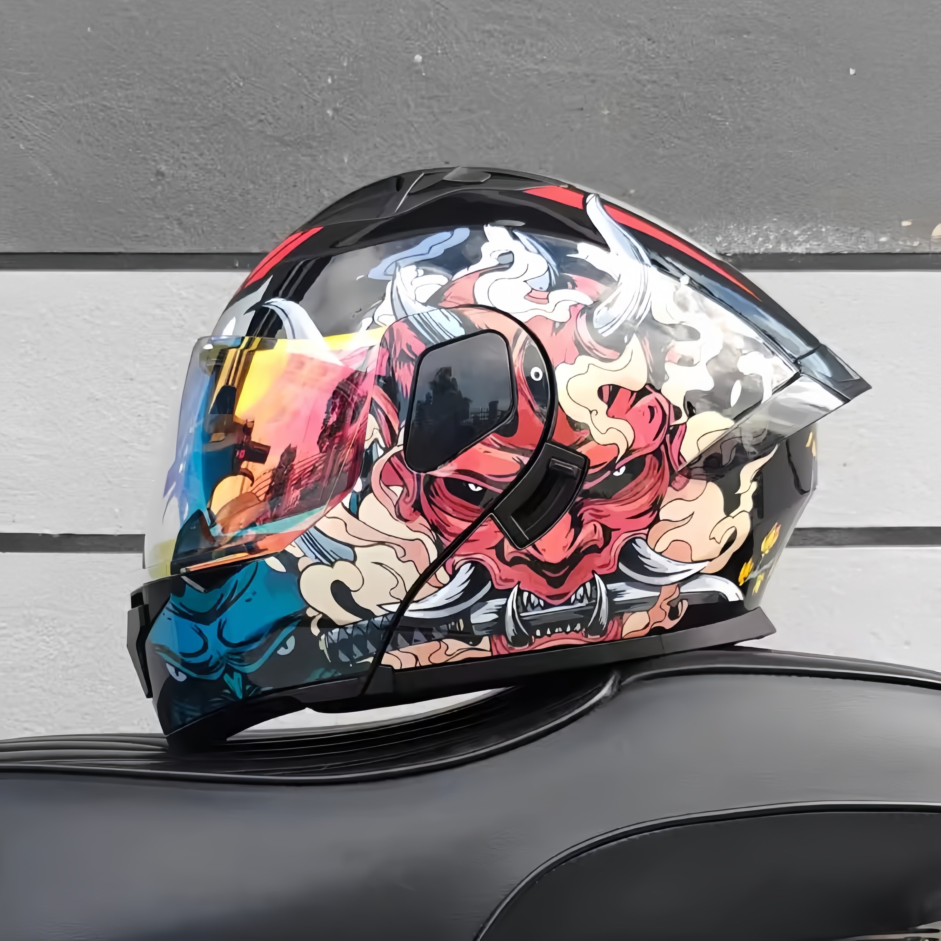 揭面盔头盔男女全盔四季盔新3C认证秋冬保暖时尚电瓶摩托车帽