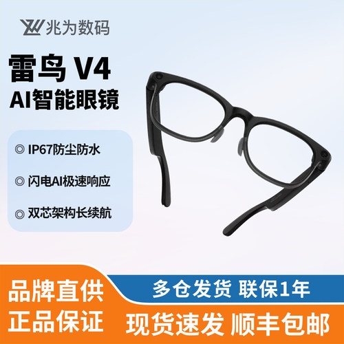 【爆款】雷鸟RayNeo V4 AI智能眼镜AR眼镜蓝牙拍照翻译 海外可发