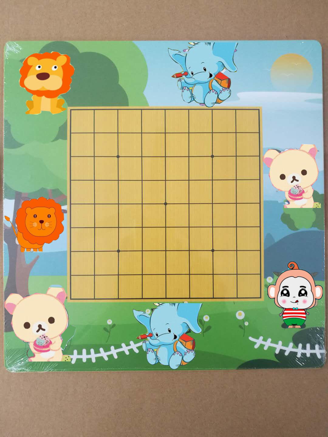 卡通围棋套装9路13路小棋盘 儿童双面棋盘套装 麻将围棋子包邮