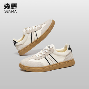 透氣網(wǎng)面板鞋 復(fù)古阿甘鞋 男2025新款 百搭軟底休閑鞋 夏季 森馬德訓鞋
