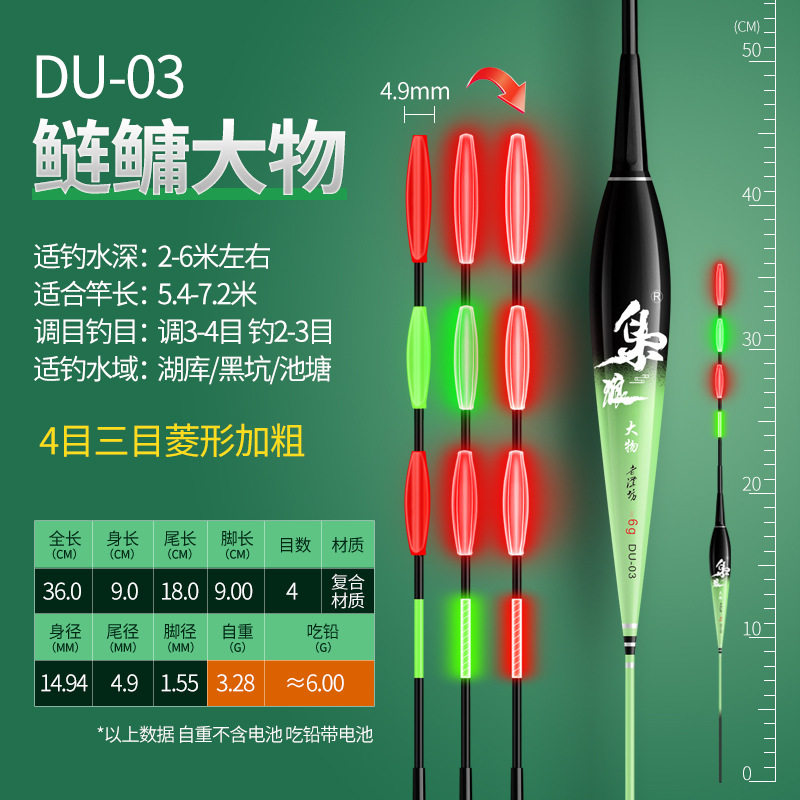 黄金眼路滑大物电子夜光漂矶钓鱼