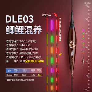 黄金眼新款LED电子夜光漂咬钩变色鱼漂日夜两用细尾高灵敏浮漂316