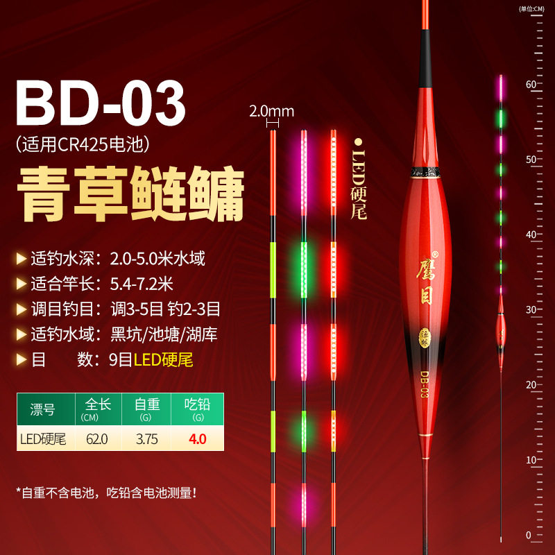 LED电子漂醒目漂浮漂咬钩变色