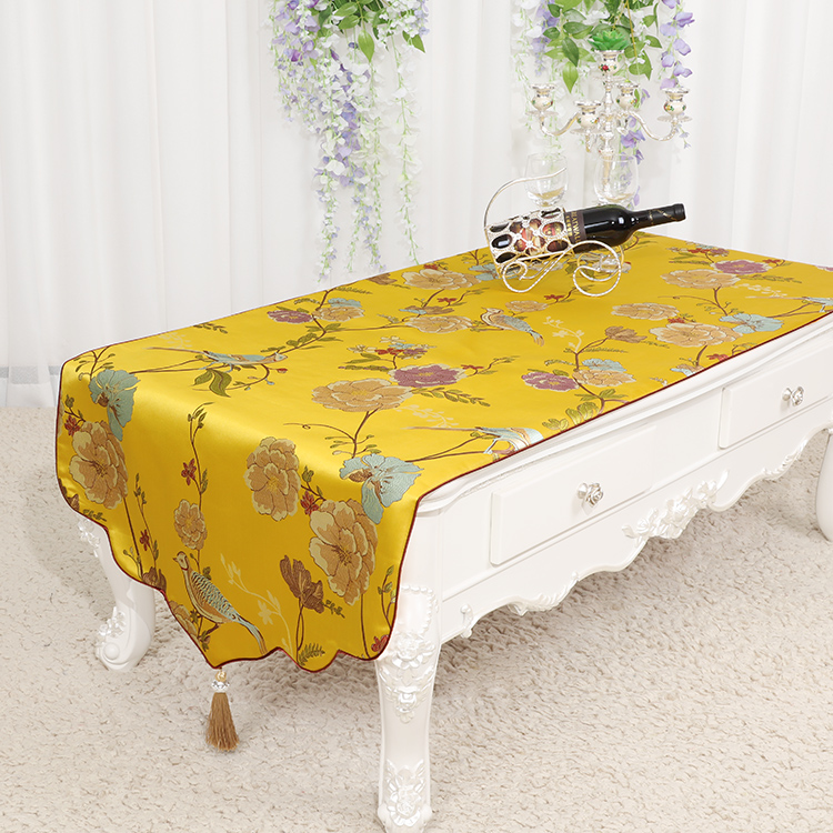 艺必旭布艺茶几桌布台布客厅盖巾长方形餐桌茶几垫防尘电视柜盖布
