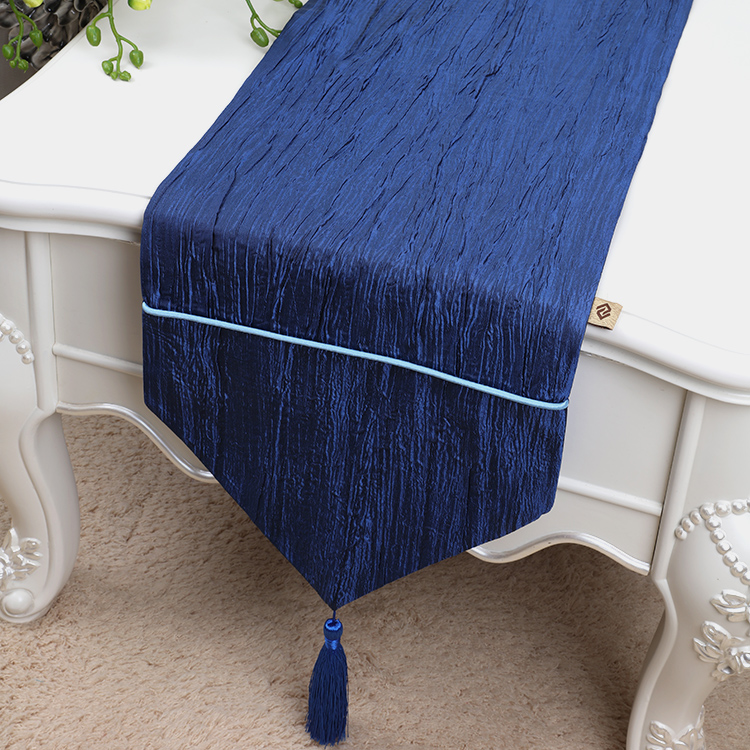 艺必旭中式刺绣田园柜桌垫长定制