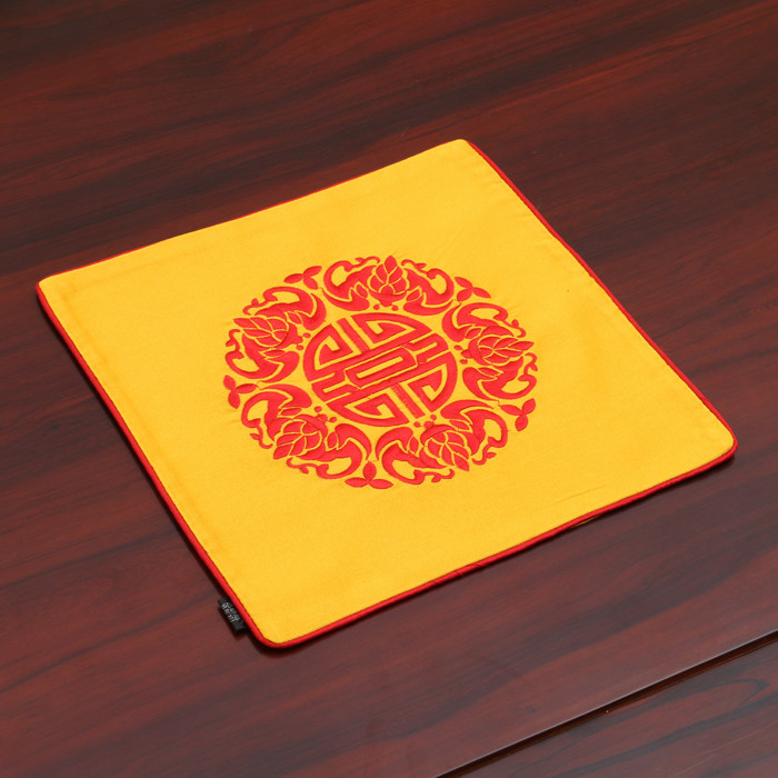 艺必旭田园织锦缎刺绣碗垫餐垫餐布桌垫西餐垫布艺杯垫隔热垫盘垫