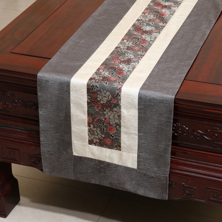 艺必旭 中式桌旗桌布茶几布 床旗柜旗桌垫长餐桌布欧式布艺田园