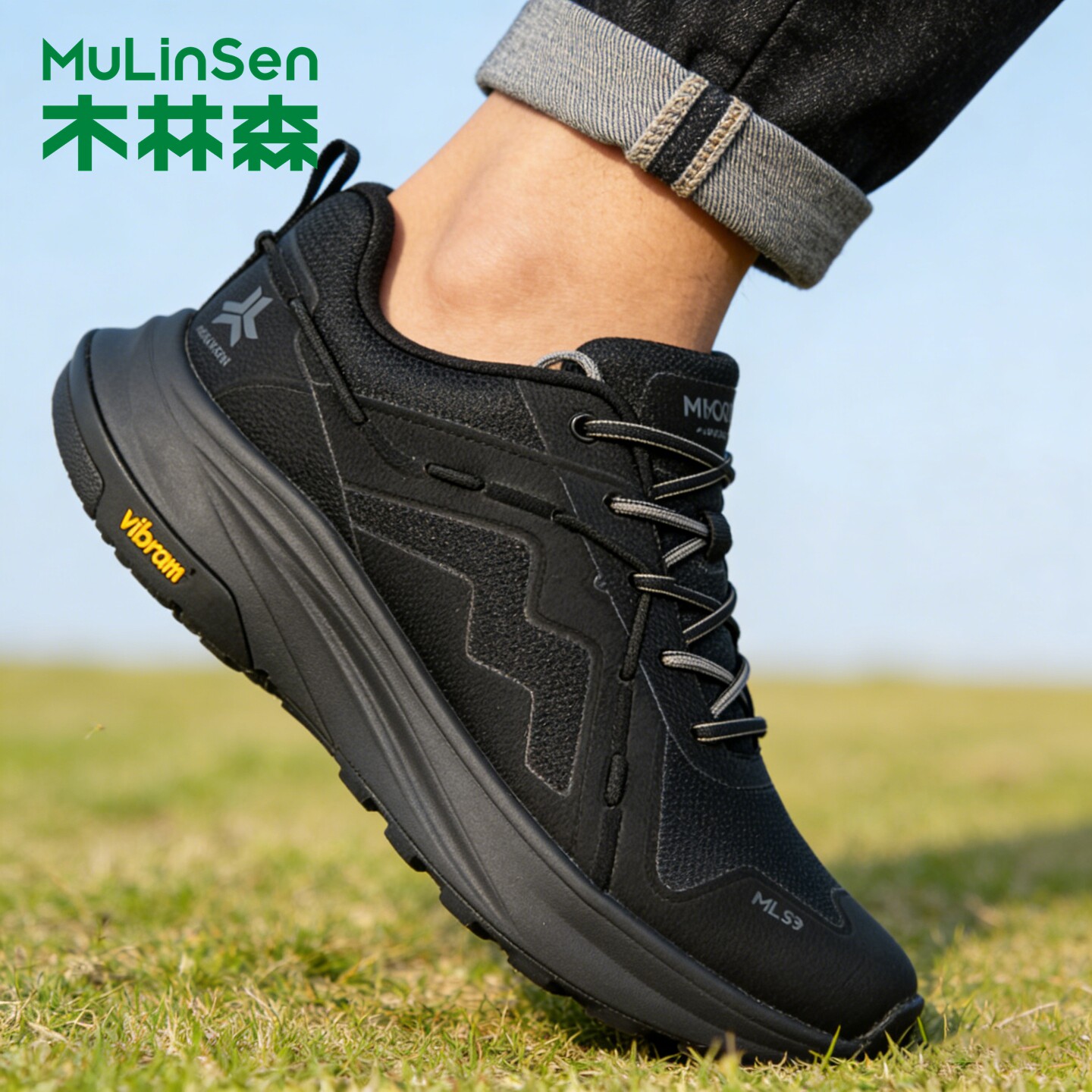 木林森男鞋2026新款户外徒步鞋男式运动鞋防滑耐磨Vibram底登山鞋
