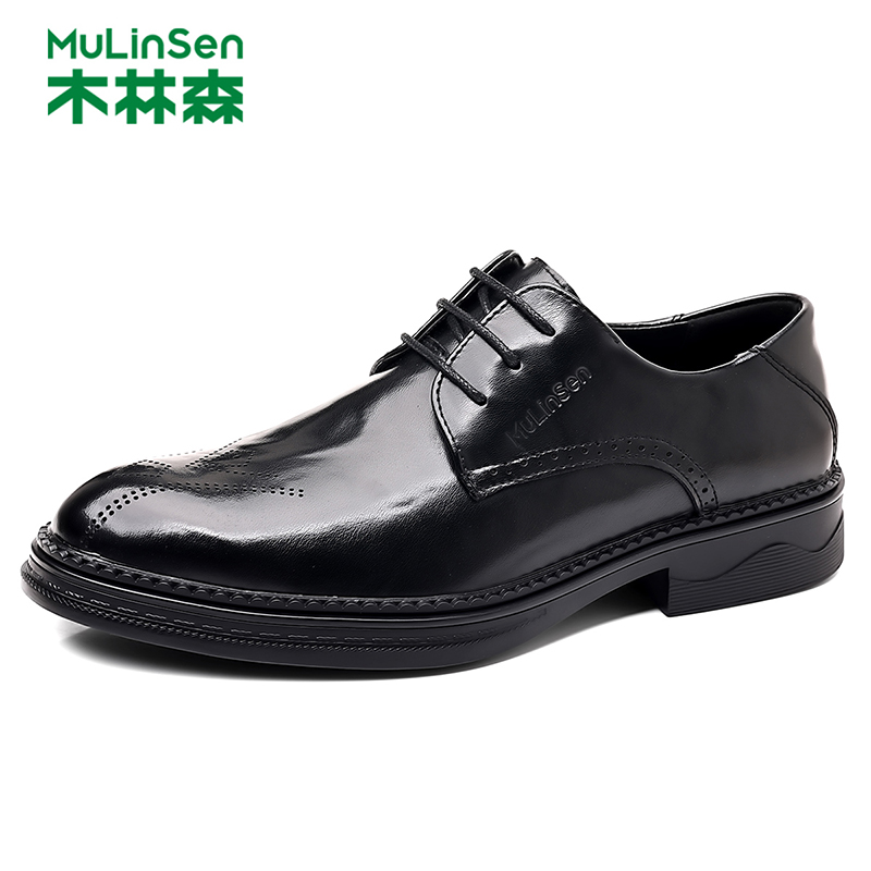 木林森正装皮鞋男款结婚新郎鞋