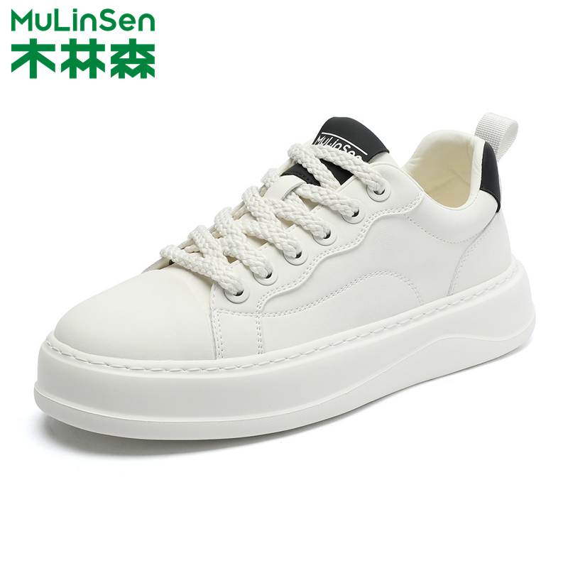 木林森休闲板鞋厚底增高小白鞋