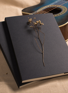 B5超厚涂鸦本a5素描本黑色本16K绘画钢笔速写本手抄本A4手绘本