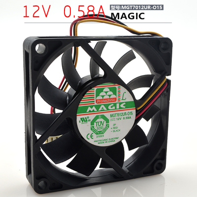 MAQIC 永立 MGT7012UR-O15 12V 0.58A 7CM 7015 3线 散热风扇