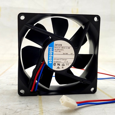 德国 3414N 9025 24V  96mA 2.3W 9CM/厘米 散热风扇