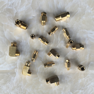 滑块油管接头 卡套油路接头 铜管尼龙管油嘴接头 内卡直通 PD直通