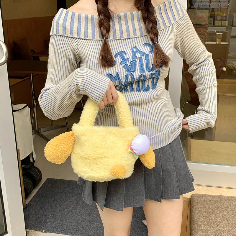 可爱毛绒包包女2024新款手提包毛茸茸水桶包潮女包大耳朵小收纳包,箱包皮具/热销女包/男包,水桶包,淘宝优惠券,粉丝福利购,淘宝优惠卷