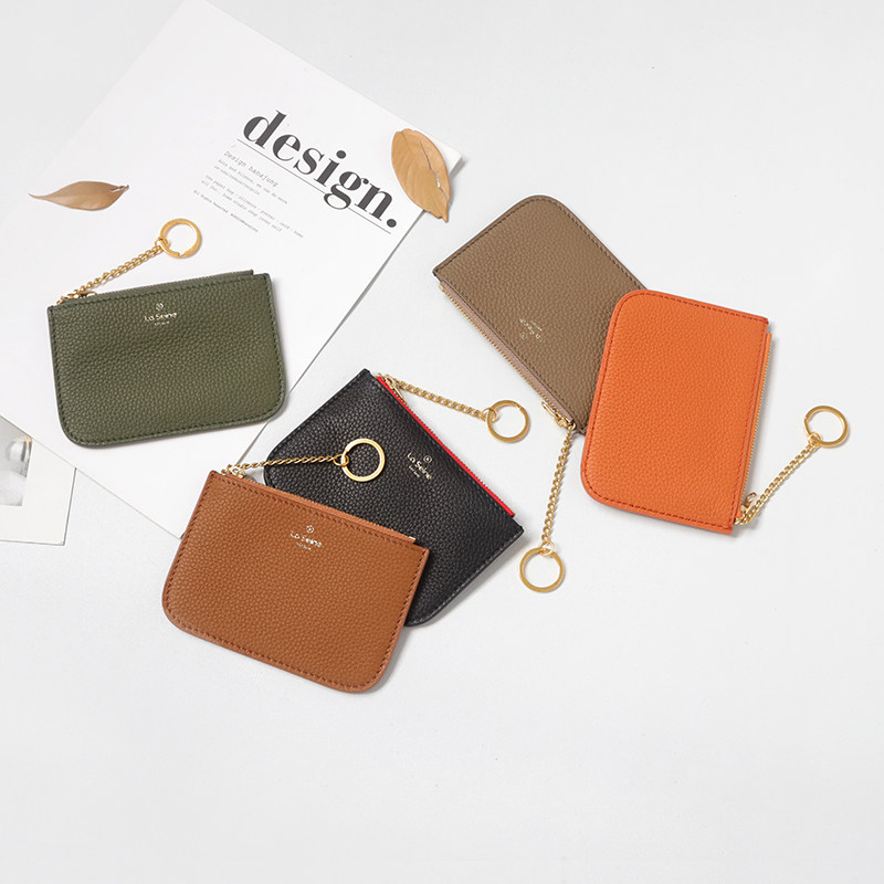 2026 New Women's Top Grains Leather Mini Coin Bag, Ultra-thin Gen