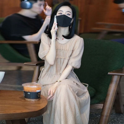 高级感纱料连衣裙女2025夏季