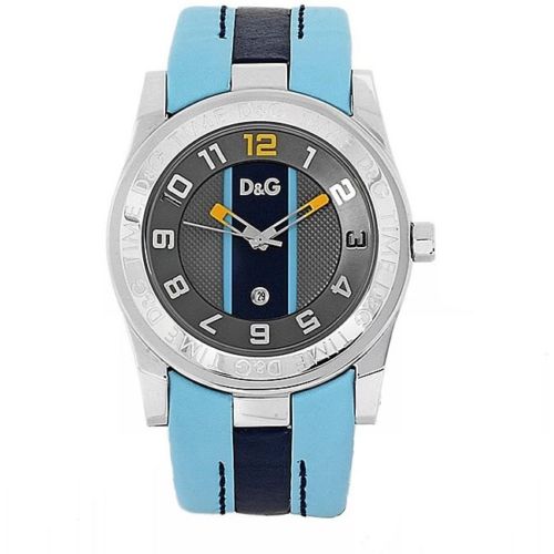 美國代購 D&G/杜嘉班納手表男士 DW0217休閑款腕表淺藍銀色