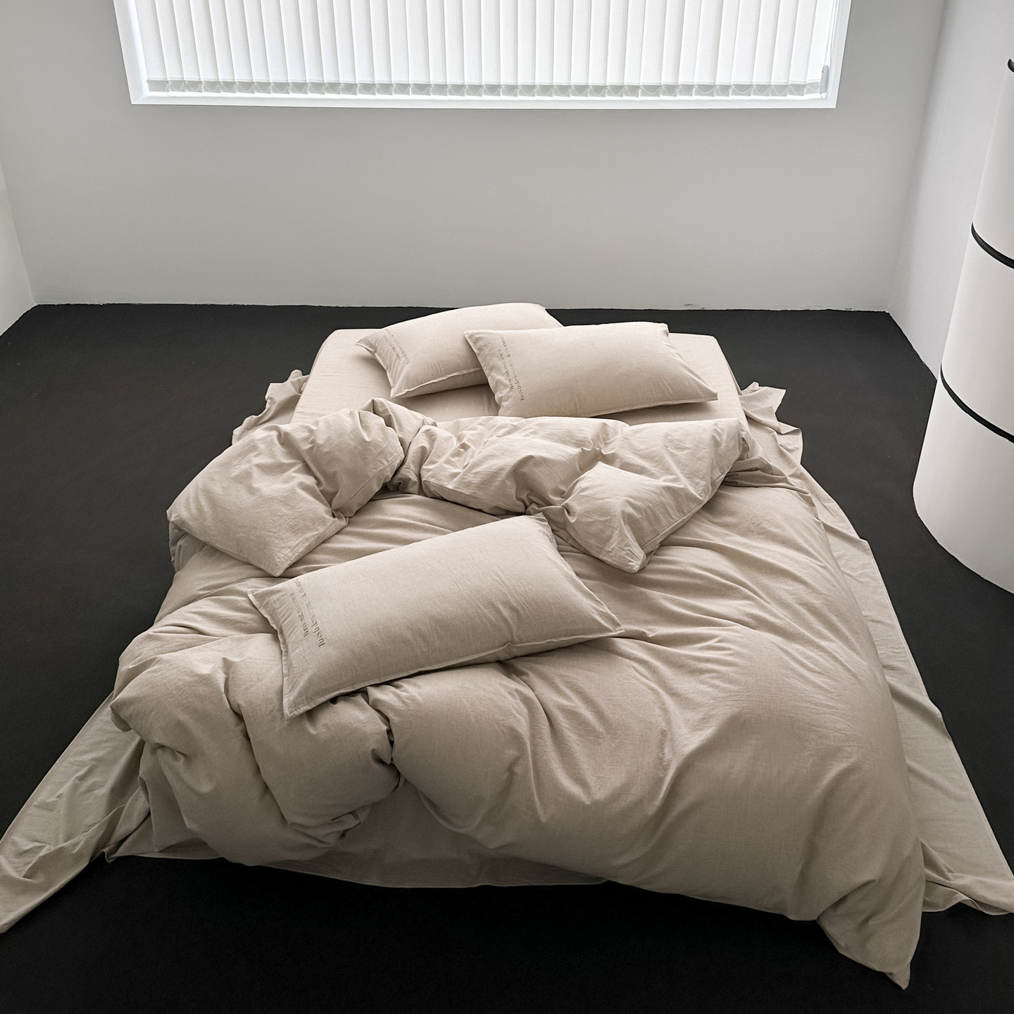 复古长绒棉麻四件套母婴级床单被套床笠超柔裸睡亲肤高端床上用品